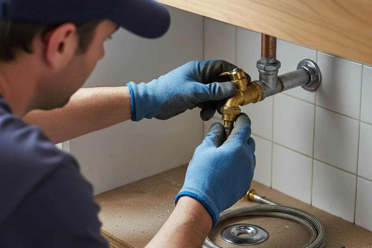 Shutoff valve and fitting work during Emergency Plumbing in Lutz